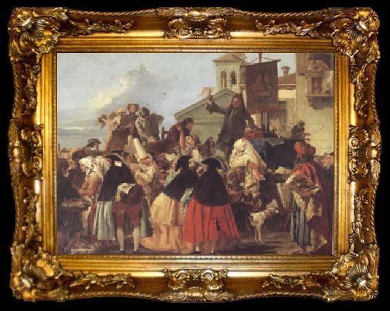 framed  Giovanni Battista Tiepolo The Tooth Puller (mk05), ta009-2
